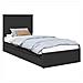 Letto con Contenitore Nero 75 x 190 cm Legno multistrato - Foto miniatura 1