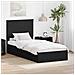 Letto con Contenitore Nero 75 x 190 cm Legno multistrato - Foto miniatura 2