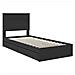 Letto con Contenitore Nero 75 x 190 cm Legno multistrato - Foto miniatura 4