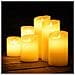 Candela Led Ondulata Liscia 7.5x18cm - Senza Fiamma, A Batteria, Bianca - Foto miniatura 2