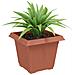 Vaso quadrato per fiori 6 pcs Rosso Mattone 20 x 20 x 16 cm - Foto miniatura 3