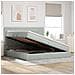 Letto con contenitore e materasso Grigio chiaro 200 x 200 cm - Foto miniatura 4