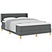 Letto a molle con testiera Grigio scuro 200 x 140 cm Poliestere - Foto miniatura 1