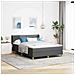 Letto a molle con testiera Grigio scuro 200 x 140 cm Poliestere - Foto miniatura 2