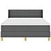 Letto a molle con testiera Grigio scuro 200 x 140 cm Poliestere - Foto miniatura 7