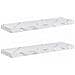Scaffale da parete 2 pcs Marmo Bianco 90 x 23,5 x 4 cm - Foto miniatura 1
