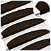 Tappetini per scale autoadesivi Semicircolare 15 pcs Marrone - Foto miniatura 2