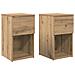Armadietto per letto 2 pcs Rovere Artigianale 29 x 31,5 x 49 cm - Foto miniatura 1