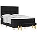 Letto a molle con cuscino Nero 190 x 140 cm Tessuto - Foto miniatura 1