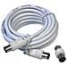 Cavo Lineare Tv coassiale Spina / spina diritta + adattatore 3 metri Bianco - Foto miniatura 2
