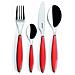 Set di posate Feeling 24 pezzi colore rosso - Foto miniatura 3