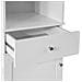 Mobile Alto Colonna Bagno Salvasapzio Con Cassetto E Armadietto L40*p35*a161 Cm Bzr17-w - Foto miniatura 5