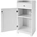 Mobile Alto Colonna Bagno Salvasapzio Con Cassetto E Armadietto L40*p35*a161 Cm Bzr17-w - Foto miniatura 6