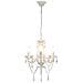 Lampadario Con Perline Bianco Tondo 3 E14 - Foto miniatura 2