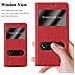 Custodia Compatibile Con Samsung Galaxy Note 3 In Rosso Zafferano - Coperchio Protettivo Con Chiusura Magnetica, Funzione Stand E 2 Finestre Di Visualizzazione - Foto miniatura 2
