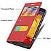 Custodia Compatibile Con Samsung Galaxy Note 3 In Rosso Zafferano - Coperchio Protettivo Con Chiusura Magnetica, Funzione Stand E 2 Finestre Di Visualizzazione - Foto miniatura 3