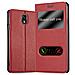 Custodia Compatibile Con Samsung Galaxy Note 3 In Rosso Zafferano - Coperchio Protettivo Con Chiusura Magnetica, Funzione Stand E 2 Finestre Di Visualizzazione - Foto miniatura 1