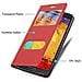 Custodia Compatibile Con Samsung Galaxy Note 3 In Rosso Zafferano - Coperchio Protettivo Con Chiusura Magnetica, Funzione Stand E 2 Finestre Di Visualizzazione - Foto miniatura 5