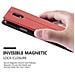 Custodia Compatibile Con Samsung Galaxy Note 3 In Rosso Zafferano - Coperchio Protettivo Con Chiusura Magnetica, Funzione Stand E 2 Finestre Di Visualizzazione - Foto miniatura 9