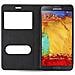 Custodia Compatibile Con Samsung Galaxy Note 3 In Rosso Zafferano - Coperchio Protettivo Con Chiusura Magnetica, Funzione Stand E 2 Finestre Di Visualizzazione - Foto miniatura 10