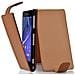 Custodia Compatibile Con Sony Xperia Z2 In Marrone Cioccolata - Coperchio Protettivo In Design Flip Realizzato In Similpelle Testurizzata - Foto miniatura 1