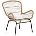 Set Da Balcone In Rattan Marrone Chiaro 2 Sedie Con Cuscini Grigio Chiaro Labico - Foto miniatura 9