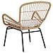 Set Da Balcone In Rattan Marrone Chiaro 2 Sedie Con Cuscini Grigio Chiaro Labico - Foto miniatura 8