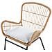 Set Da Balcone In Rattan Marrone Chiaro 2 Sedie Con Cuscini Grigio Chiaro Labico - Foto miniatura 10