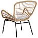 Set Da Balcone In Rattan Marrone Chiaro 2 Sedie Con Cuscini Grigio Chiaro Labico - Foto miniatura 12