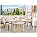 Set Da Balcone In Rattan Marrone Chiaro 2 Sedie Con Cuscini Grigio Chiaro Labico - Foto miniatura 13