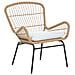 Set Da Balcone In Rattan Marrone Chiaro 2 Sedie Con Cuscini Grigio Chiaro Labico - Foto miniatura 6