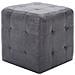 Pouf 2 pz Grigio 30x30x30 cm in Similpelle Scamosciata - Foto miniatura 3