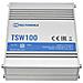 TSW100 Switch di Rete Gigabit Ethernet (10/100/1000) Supporto Power over Ethernet (PoE) Blu, Metallico - Foto miniatura 1
