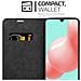 Custodia Compatibile Con Samsung Galaxy A41 In Nero Di Notte - Coperchio Protettiva Con Chiusura Magnetica, Funzione Stand E Tasca Per Le Carte - Foto miniatura 3