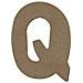 Lettera Maiuscola Q In Legno Mdf Da Decorare - 15 Cm - Foto miniatura 1