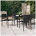 Set Mobili Da Pranzo Per Giardino 5 Pz Nero - Foto miniatura 1