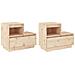 Comodini 2 Pz 60x34x51 Cm In Legno Massello Di Pino - Foto miniatura 1
