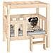 Cuccia per Cani 65,5x43x70 cm in Legno Massello di Pino - Foto miniatura 3