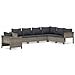 Set Divani da Giardino 7 pz con Cuscini in Polyrattan Grigio - Foto miniatura 2