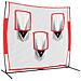 Rete Baseball Portatile Nera E Rossa 183x105x183 Cm Poliestere - Foto miniatura 1