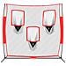 Rete Baseball Portatile Nera E Rossa 183x105x183 Cm Poliestere - Foto miniatura 3