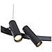 Lampadario A Sospensione Moderno Satellite Metallo Nero Acrilico 6 Luci Led 42w - Foto miniatura 3
