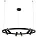 Lampadario A Sospensione Moderno Satellite Metallo Nero Acrilico 6 Luci Led 42w - Foto miniatura 1