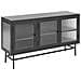 Credenza Espositiva In Vetro Devon Metallo 115 Cm Nero - Foto miniatura 6