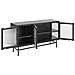Credenza Espositiva In Vetro Devon Metallo 115 Cm Nero - Foto miniatura 11