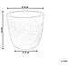 Vaso Da Fiori Argilla Bianco Sporco 35 X 35 X 33 Cm Ftero - Foto miniatura 3