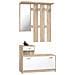 Set Mobili Ingresso Design Moderno Scarpiera Panca Specchio Appendiabiti Casa - Foto miniatura 2