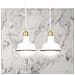 Lampada A Sospensione Ibor - Bianco - Acciaio Verniciato A Polvere - 42x100x21 Cm - Foto miniatura 8