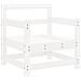 Set Salotto Da Giardino 7 Pz Bianco In Legno Massello Di Pino - Foto miniatura 3