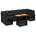 Set Divani da Giardino con Cuscini 8 pz Nero in Polyrattan - Foto miniatura 1